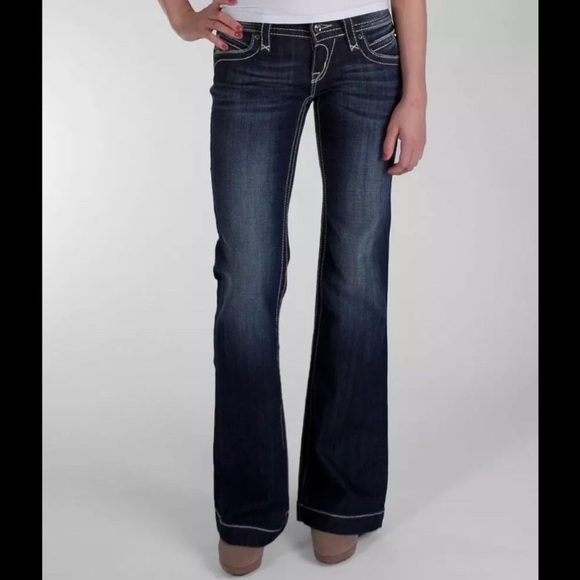 ROCK REVIVAL | Scarlett Wide Leg Stretch Trouser Jeans Embellished - Picture 2 of 15